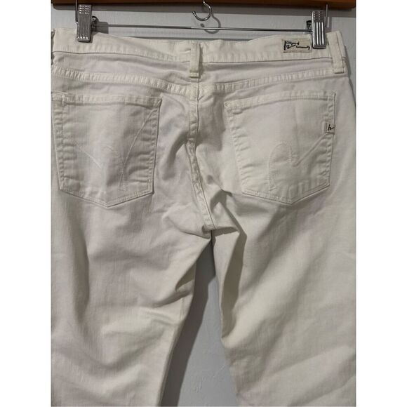 Citizens of Humanity Kelly stretch low waist bootcut white jeans 30 - Picture 7 of 9